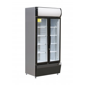 VITRINE A BOISSONS R290, +1/+10°C, 2 P. BATTANTES 