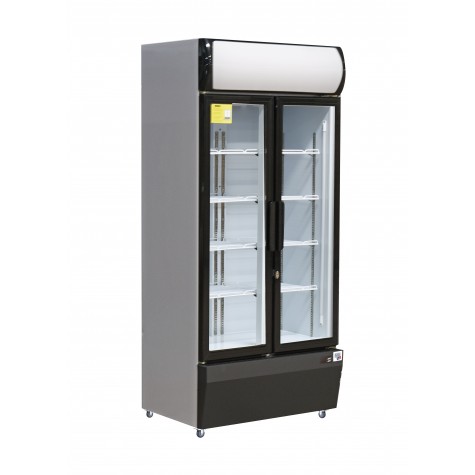 VITRINE A BOISSONS R290, +1/+10°C, 2 P. BATTANTES 
