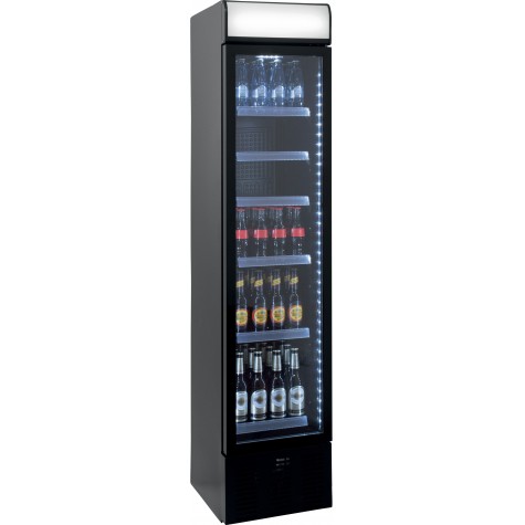 VITRINE A BOISSONS ETROITE R600A, 0°C/+7°C,  