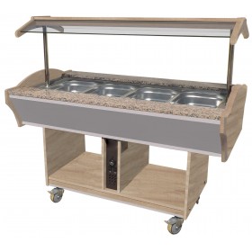 BUFFET BAIN-MARIE CENTRAL CHAUFFANT, 