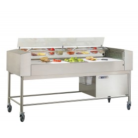 TABLE DE PREPARATION A FLUX LAMINAIRE AVEC RESERVE 
